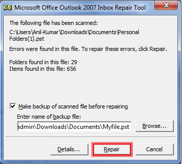 Microsoft Outlook Repair Tool Download